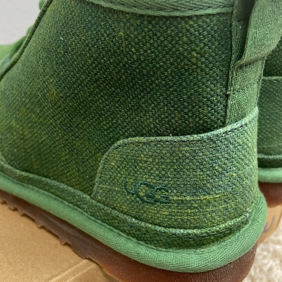 NWOT Men UGG SZ 10 Neumel Chukka Boots Tencel Natural Green Shearling Faux Fur - Picture 8 of 11
